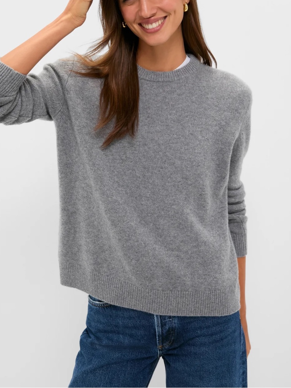Tuckernuck Shadow Gray Bodie 100% Cashmere Boyfriend Sweater XS